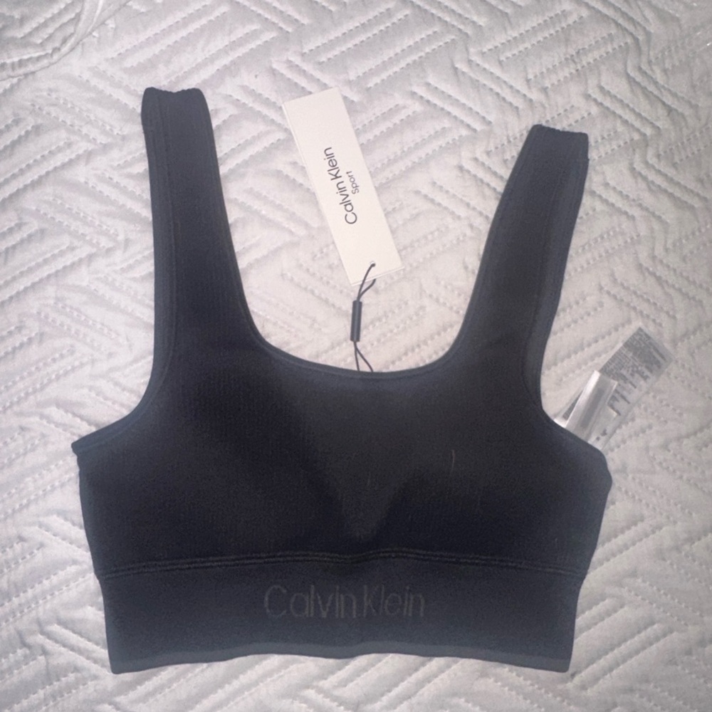 Calvin Klein Charcoal Sports Bra
